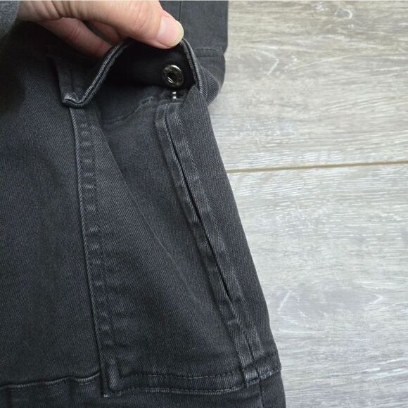 Hudson Colby Ankle Moto Skinny Cargo black stretch size 32 - Picture 6 of 11